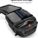 tomtoc Travel Backpack 40L, TSA Friendly Flight Approved Carry-on Luggage Hand Water-resistant Lightweight Business Rucksack, Durable Large Weekender Bag Daypack Fits 17.3 Inch Laptop, PFAS Free