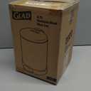 Glad Small Trash Can, 1.2 Gallon | Round Stainless Steel Garbage Bin with Soft Close Lid & Step Foot Pedal | Black Metal Waste Basket with Removable Inner Bucket, Matte Black