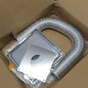Pellet Stove Fresh Air Intake Kit, 2"x 60" Pellet Stove Pipe Outside Cold Air Intake Kit for Corn Wood Furnace w/Aluminum Flex Vent Pipe,External Wall Vent Rain Cover & Screw Hose Clamps