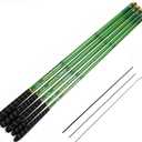 Goture//Telescopic Tenkara Fishing Rod Kit//Ultralight Travel Fishing Rod,Portable Collapsible Bass Crappie Rod, Carbon Fiber Inshore Stream Trout Pole 10 12 15 18 21 24 Free Tip Set(Top 3 Segment) (24ft/7.2m, 1 Piece BREEZE, Green)