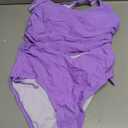 Pink Queen Women Racerback Ruched Crop Top High Waisted Bikini Sets 2 Piece Swimsuit Bathing Suit 2026 (Purple, L)