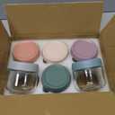 NETANY 6-pack 8oz Glass jars with Airtight Lids, Overnight Oats Containers with Lids, Wide mouth Mason Salad jars, Glass Food Storage Containers for Snacks Yogurt Spice Sugar