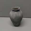 Ceramic Flower Vase Home Decor, 9 in Farmhouse Table Vases Rustic Vintage Living Room Kitchen Bedroom Pottery Decorative Vases for Flowers House Book Shelf Office Coffee Desk Dining Entryway, Grey