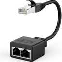 RJ45 Network Ethernet Adapter Splitter, Esbeecables Ethernet Splitter 1 Male to 2 Female LAN Ethernet Splitter Adapter Suitable for Super Cat5, Cat5e, Cat6, Cat7, Cat8