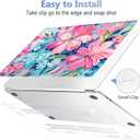 Mektron Case for 2026 MacBook Air 15 INCH M5 A3448 Compatible with M4 A3241 /M3 A3114 /M2 A2941 Printed Plastic Hard Shell Cover with 15.3" Liquid Retina Display Touch ID- Hand-Painted Flowers