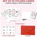 KATLADIZ 24 Packs Coworker Valentine Cards - Valentines Cards for Coworkers - The Office Valentines Day Card for Coworkers, Employees - 4.0''x 6.0'' Funny 6 Designs Card with Envelopes, Stickers