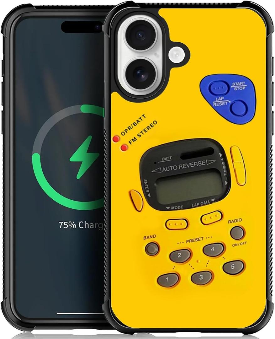 for iPhone 17 Case,Retro Walkman Music Design[Compatible with MagSafe],All-Round Protection Shockproof Anti-Scratches TPU Cover,Cases for Woman Man