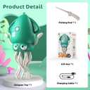 2 x Magic Dancing Octopus Toy - Smart Obstacle-Dodging Robot with LED Light Show & Music, USB Rechargeable Tummy Time Squid Toy for Babies | Electric Crawling Octopus | Interactive Gift for Kids 3+ (Green)