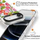 for iPhone Air Case Cute - Compatible with Magsafe - Military-Grade 20 ft Drop Protection Shockproof Phone Case - Funny Checkered Cherry Design for iPhone 17 Air (6.5") Glitter Clear