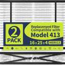 IYOUYA 2 Pack 413 Replacement Filter Compatible with AprilAire Whole House Air Purifier 1410, 1610, 2410, 2416, 3410, 4400, MERV 13, 16 x 25 x 4 Air Filter