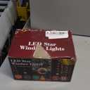 Marchpower 46 Stars Curtain Lights, Battery Operated Christmas Star Window Lights - Warm White with Timer & Memory Function & 8 Modes, IP65 Waterproof for Indoor Window Decoration