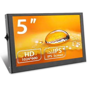 5inch WSVGA 1024 * 600 High Pixel Display 100% SRGB Without Touch Panel HDMI-Compatible Module for Raspberry pi 3/3B/3B+/4/4B Orange pi Banana pi MINI PC