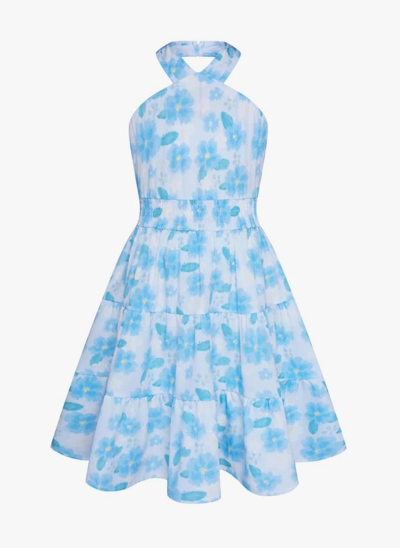 GRACE KARIN Girls Summer Dress Off Shoulder Floral A-line Midi Dress 5-14Y
