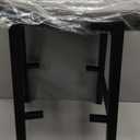 29 Inch Bar Height Bar Stools Set of 2, 29" Barstools for Kitchen Island Counter, Backless Bonded Leather Bar Height Stools with Thick Saddle Seats & Heavy Duty Metal Base, Easy Assembly, Gray/Black