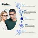 OPULIZE REY Reading Glasses for Women Men, Retro Round Frame with Spring Hinges, Matte Red +3.00 (Pack of 1)