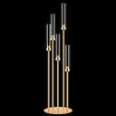 5 Arm Golden Candle Holder with Acrylic Lampshade, 41.3'' Tall Candlesticks Holder for Christmas Wedding Housewarming Gift,Metal Candle Holders Candlestick Centerpiece,Fit 0.87'' LED Candle