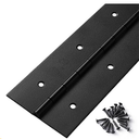 Heavy Duty Piano Hinge 48 Inch x 3 Inch Width, True 0.060'' Thick Stainless Steel Black Piano Hinge for Heavy Duty Cabinet, Door, Toolbox, Wooden Box, Metal Plate, Furniture, Industrial Project