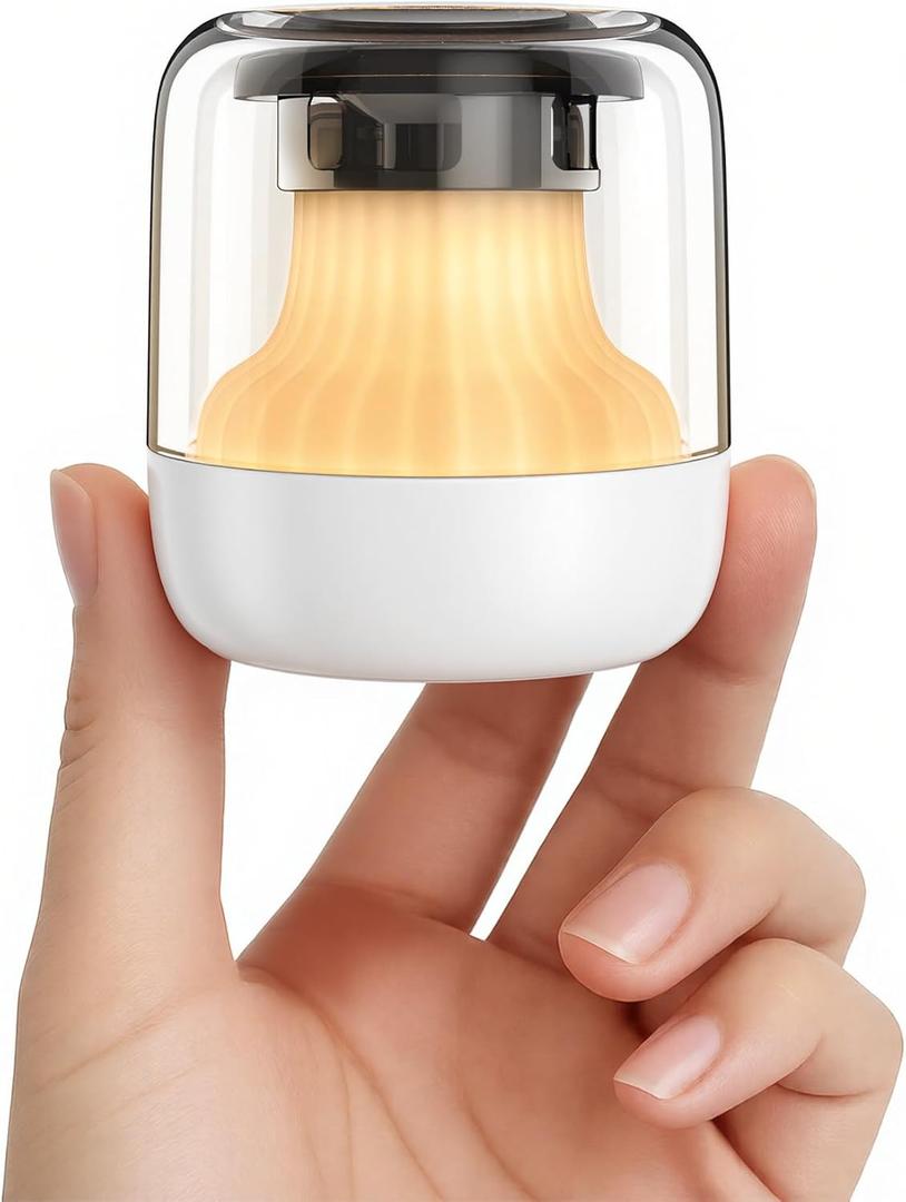 Babelio Pocket Glow White Noise Sound Machine - Upgraded 7 Color Night Lights, 20 Non-Looping Sounds, Timer & Memory Function, Portable for Adults & Babies, White