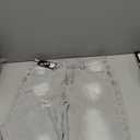 Men's Mid Wiast Light Grey Skinny Fit Ripped Destroyed Distressed Casual Fashion Washed Jeans,870,32