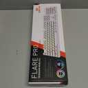 Redragon K710 Wireless Typewriter Mechanical Gaming Keyboard, Bluetooth/2.4Ghz/Wired, RGB LED Backlit, Blue Switch - Clicky, Rechargeable, Solid Metal Panel, Round Keycaps, White