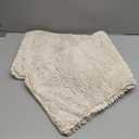 OLANLY Dog Door Mat for Muddy Paws 36x24, Absorbs Moisture and Dirt, Absorbent Non-Slip Washable Doormat, Quick Dry Chenille Mud Mat for Dogs, Entry Indoor Entryway Carpet for Inside Floor, Ivory