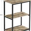 VECELO Tall End Side Table,30" Height Nightstand with 3-Tier Storage Shelf for Living Room Bedroom Office Hallway Study