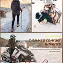 CAMPSNAIL Fleece Lined Leggings Women Water Resistant - Thick Thermal Warm High Waisted Pants with Pockets for Winter Snow (Small, Black)