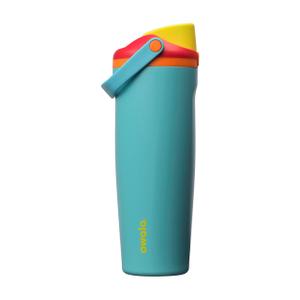 Owala FreeSip Sway Insulated Stainless Steel Water Bottle with Two-Way Spout, Built-In Straw and Bucket Handle, Made for Travel, School, and Sports, 30oz, BPA Free, Leak Proof, Strawberry Fields