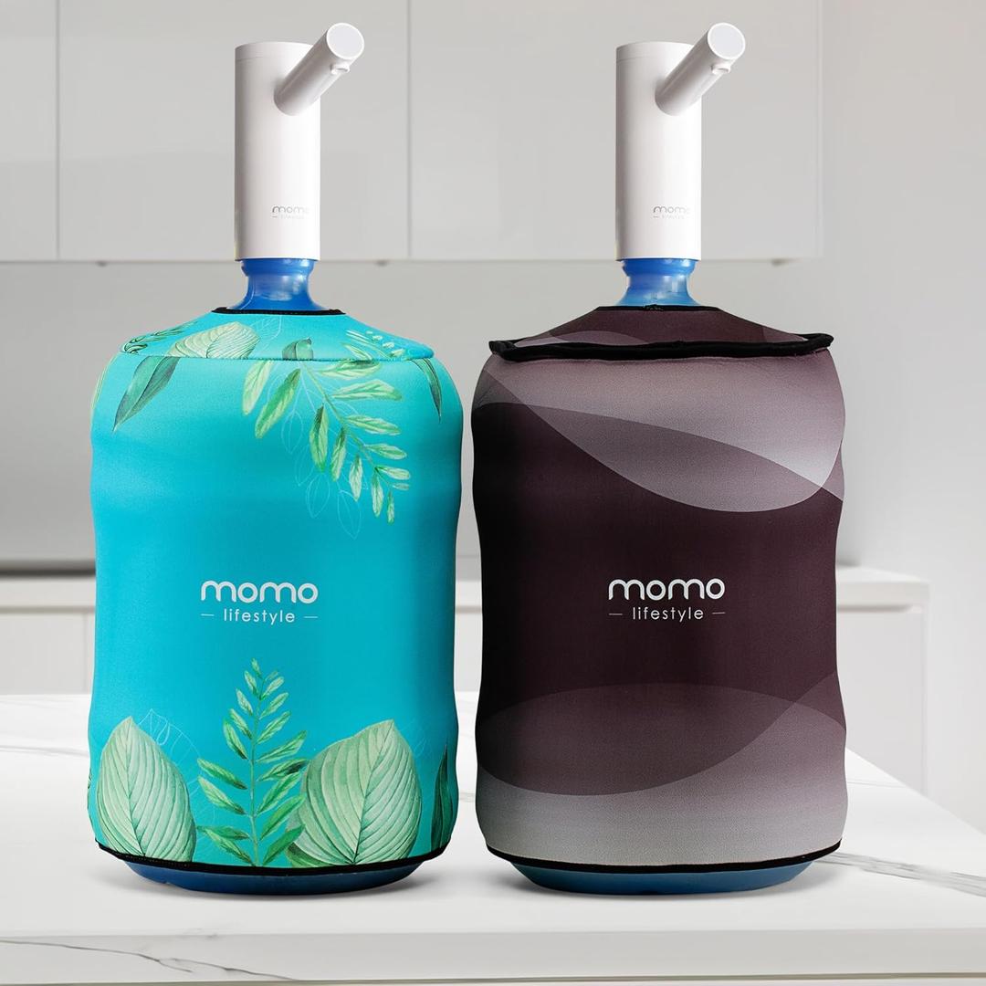 Momo Lifestyle 5 Gallon Water Jug Cover - Insulated Neoprene - Blocks UV Rays - Reversible Double Sided - Water Bottle Sleeve for 5 Gallon Water Dispenser Cover Accessory (Ocean)