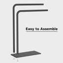 Hand Towel Holder Stand for Bathroom Kitchen Countertop, Matte Black Modern Free Standing Towel Racks with Heavy Base, Holds 2 Towels