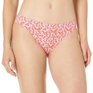 Amazon Essentials Women's Classic Bikini Swimsuit Bottom (Medium, Pale Peach Micro Floral)
