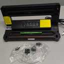 Bonsenkitchen Vacuum Sealer Machine | Compact Food Sealer for Kitchen Storage & Meal Prep | Multiple Modes | External Vacuum System | 5 Bags, Silver