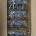 M MCIRCO [5-Pack, 36 oz] Glass Meal Prep Containers 3 Compartment with Lids, Glass Lunch Containers,Food Prep Lunch Box,Bento Box,Microwave, Oven, Freezer, Dishwasher (4.5 Cups) (Gray)