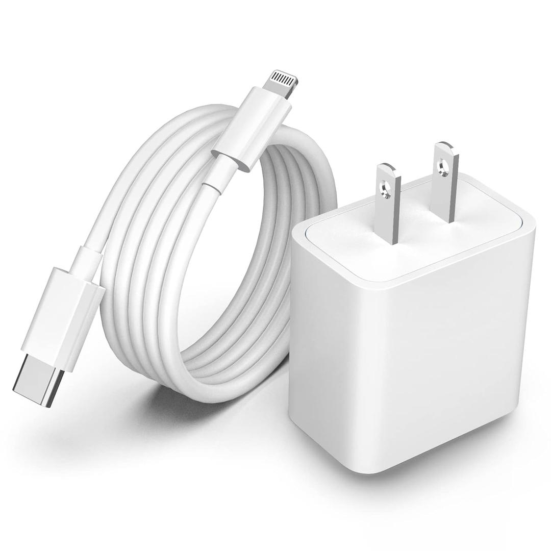 iPhone Fast Charger Cable,Fast Charger iPhone 20W PD USB C Wall Charger Type C Power Adapter Lightning Cable Fast Charging Plug Compatible with iPhone14/13 Pro/12/11/XS/Max/XR/X/8 Plus/SE 2022,iPad