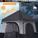 KingCamp Instant Shower Tent, Portable Superior Stable Privacy Shelter, Large Room Outdoor Toilet Tent with Floor for Beach, Camping & Hiking, Setup in Under 60s