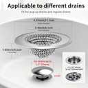 TRAPMATE Shower Drain Hair Catcher, 4.4" Easy Clean Bathtub Drain Hair Catcher, Anti-Slip Bath Tub Drain Protector, Upgraded 304 Stainless Steel Shower Sink Drain Cover for Bathroom (Patented Product)