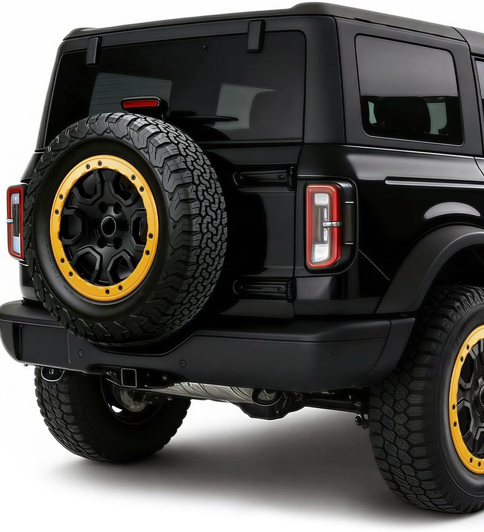 5 Pcs Bead Lock Wheel Trim Rings Kit Fit for 2021-2026 Ford Bronco Sasquatch Yellow