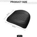 2PCS Leather Car Front Seat Cover, Anti-Slip & Full Wrap Driver Vehicle Seat Bottom Cushion Pad with Storage Pockets, Breathable Comfortable Automotive Chair Protector, Universal Fit (Black)