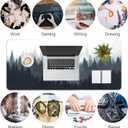 Winter Forest Tree Mouse Pad Gaming Mousepad Non-Slip Rubber Base Keyboard Pad Desk Mat for Home Office, 31.5 x 11.8 in
