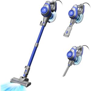 Intercleaner 23Ft Corded Vacuum Cleaner, with LED Headlights & Large Dust Cup, Powerful Suction for Hard Floors & Carpets, Adjustable Stick, Perfect for Pet Hair, Wall Mount Storage