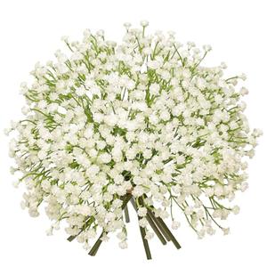 Baby's Breath Artificial Flowers Bulk 10 Pack (30pcs) Faux Baby Breath Plastic Flower Fake Gypsophila Flower Arrangement for Crafts Fake Flowers Bouquet for Wedding Centerpieces Cream Baby Breath