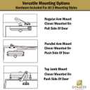 Dynasty Hardware Door Closer, Grade 1 Heavy Duty Commercial Hydraulic Closer, Self-Closing, Adjustable Spring Size 1-4, ADA Compliant, Surface Mount, Sprayed Duronotic Bronze, Series 1614