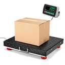 Bonvoisin Heavy Duty Floor Scale with 20.5 X 17.7 Large Stainless Steel Platform, 660LBs Industrial Bench Scale for Packages, Luggage, Suitcases, Boxes