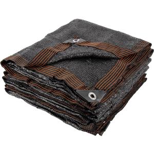 50% 10 X 12 FT Black Shade Cloth, Outdoor Woven Sun Shade with Grommets, Durable Breathable Netting Shading Antifreezing for Patio, Garden, DIY Home, Plants Cover, Greenhouse, Dog Kennel