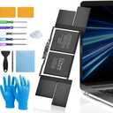 Battery for MacBook Pro 15 Inch A1990 (Mid 2018 2019), Laptop Battery Replacement Model A1953 Battery EMC 3215 3359 7400mAh (Upgraded 6.2 Versions)
