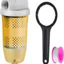 3/4" NPT Top Cap 496 Bowl Fuel Tank Replacement for Gasoline and Diesel Water Separate 30 Micron Filtration Max 25 Gpm 150 Psi Flow Replace# B10-AL Oil Filter Assembly with Wrench