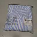 WDIRARA Women's Striped Button Down Drawstring Side Dress Long Sleeve Collared Smocked Shirt Dresses (Blue, M)