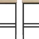 Sauder North Avenue Counter Height Stool, Charter Oak Finish, L: 14.45" x W: 12.28" x H: 23.62"