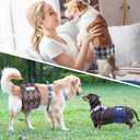 Langsprit Male Belly Bands for Dogs (Pack of 3) - High Absorbing Washable Dog Wraps - Reusable Diapers Plaid-1 M