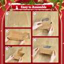 3 x COTOPHER 12Pcs Christmas Cookie Boxes with Window, 8x6x2.5 inch Brown Bakery Boxes for Gift Giving, Brown Cake Boxes Holiday Pastries Boxes for Cakes Muffins Donuts Chocolate Strawberries